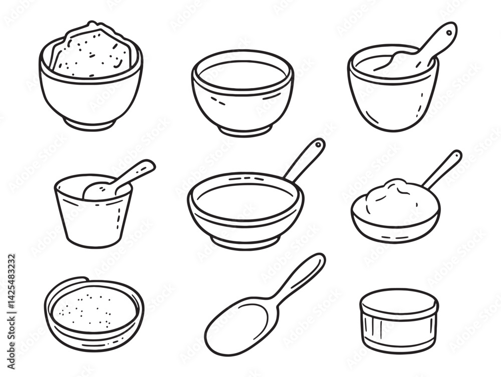 Obraz premium Freshly Cooked Cream of Wheat in a Bowl with Spoon