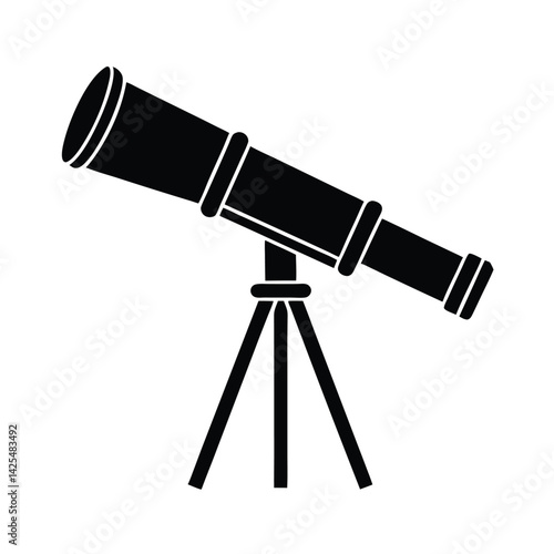 Telescope Silhouette Vector Illustration