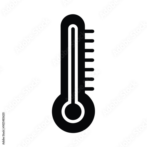 Thermometer Silhouette Vector Illustration