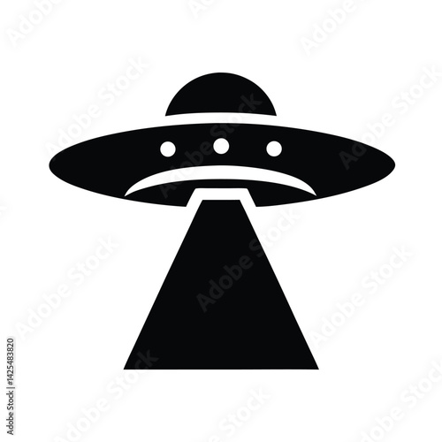 UFO Silhouette Vector Illustration