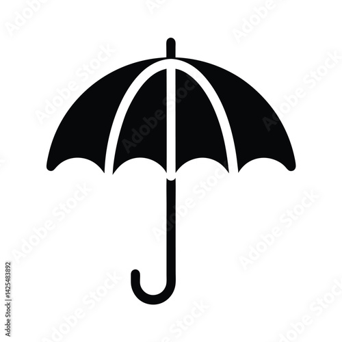 Umbrella Silhouette Vector Illustration