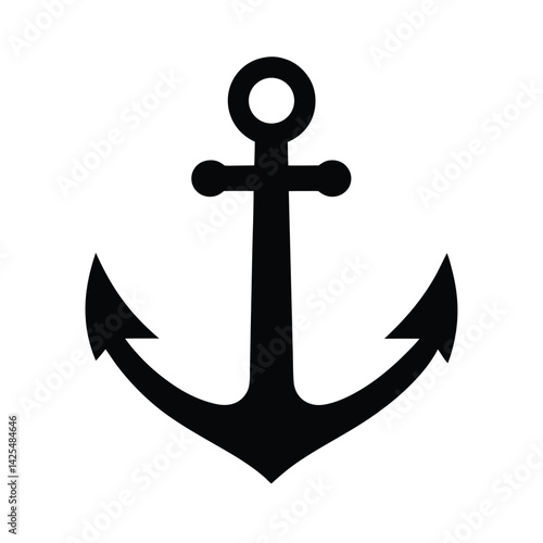 Anchor Silhouette Vector Illustration