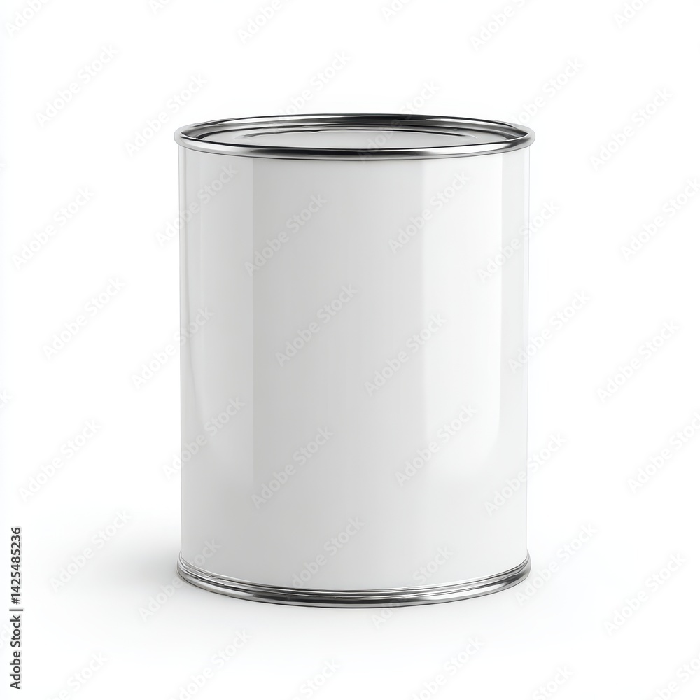 Metal can mockup design template isolated on white background Metal can mockup design template isolated on white background