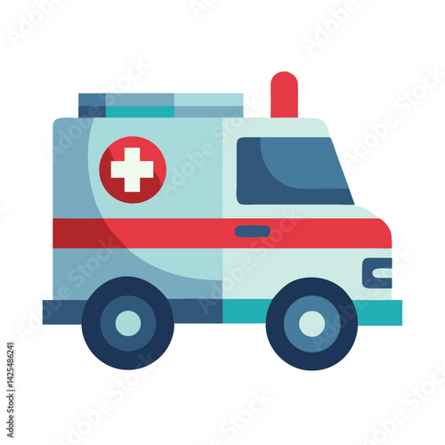 Ambulance driving down the street during daytime, ready to respond to medical emergencies and provide assistance in urgent situations