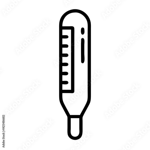 Mercury thermometer showing accurate temperature measurement for health monitoring during routine check-ups