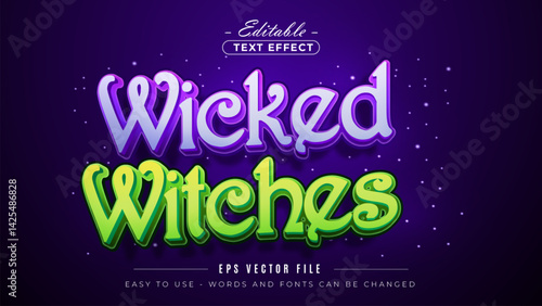 Wicked witches text style, editable text effect.
