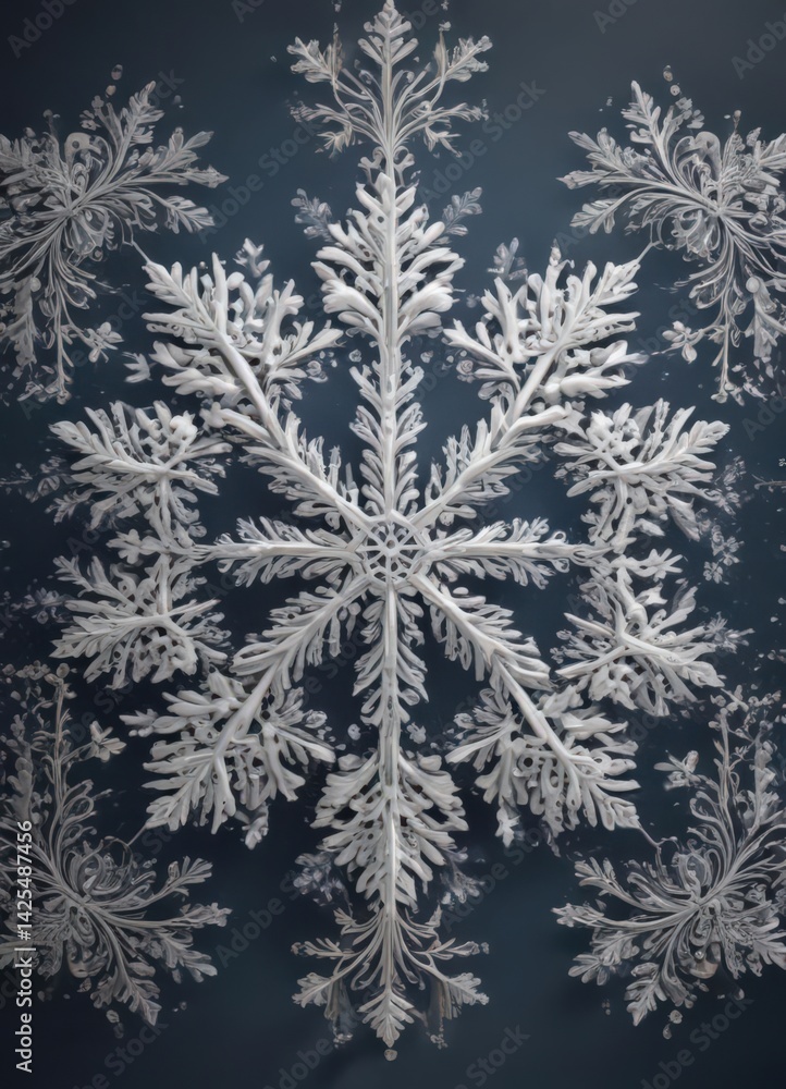 Intricate vector snowflake border, elegant Christmas card design , card, art Intricate vector snowflake border, elegant Christmas card design , card, art
