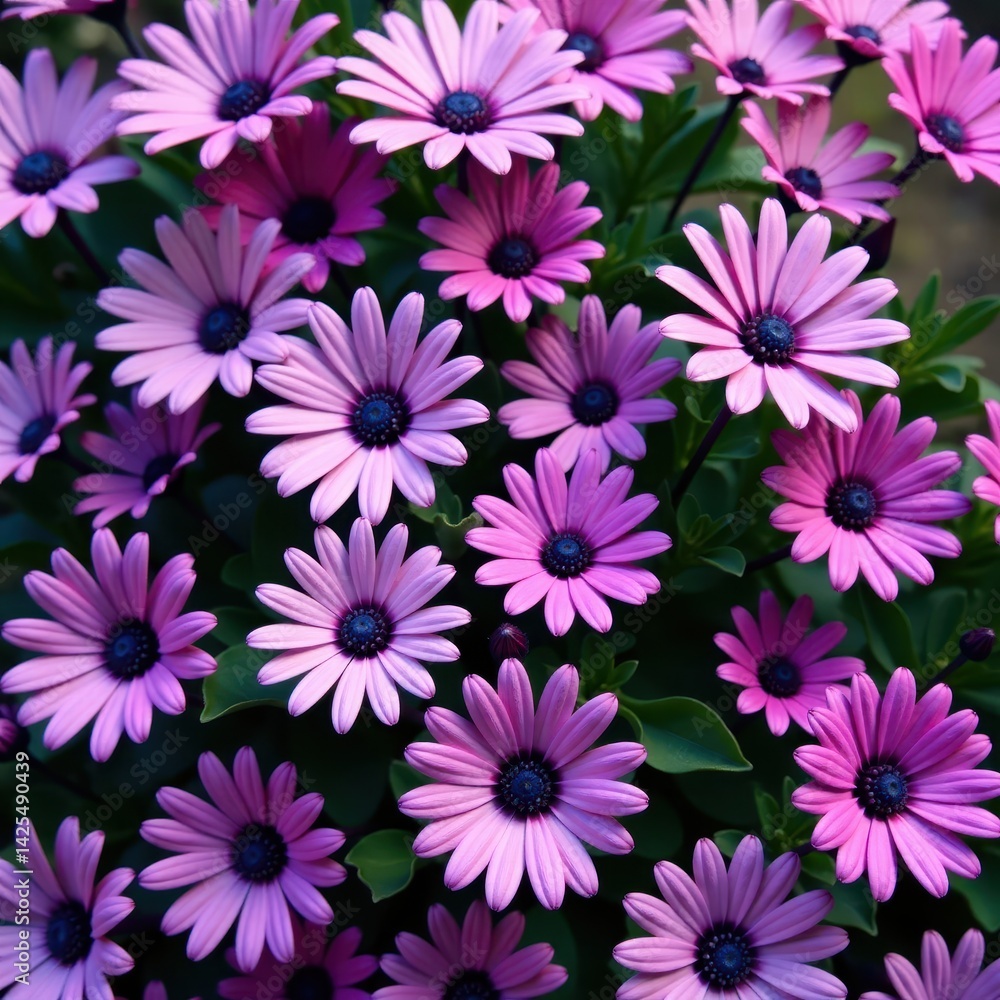 Tightly packed purple flowers create a rich tapestry , magenta, close-up, packed Tightly packed purple flowers create a rich tapestry , magenta, close-up, packed