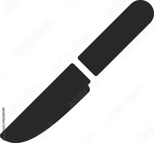 Solid scalpel icon used in medical interfaces