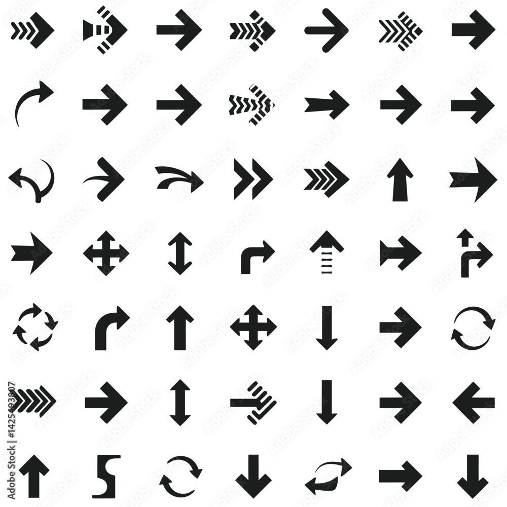Hand drawn arrow vector icons set. Sketch arrow design for business plan and education. Set of arrows black icons. Circle arrows, rotate arrow, redo process symbol. Hand drawn arrow vector icons set. Sketch arrow design for business plan and education. Set of arrows black icons. Circle arrows, rotate arrow, redo process symbol.