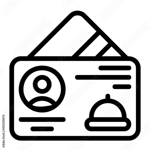 Business Card Line Icon