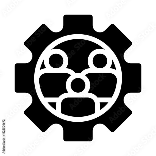 Together Gear Solid Icon