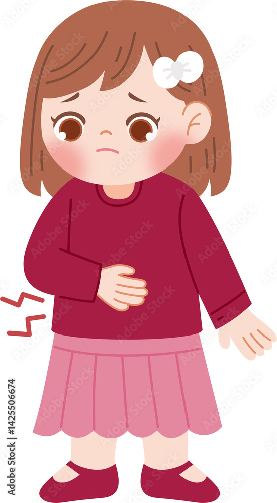 cute girl have stomachache cute girl have stomachache