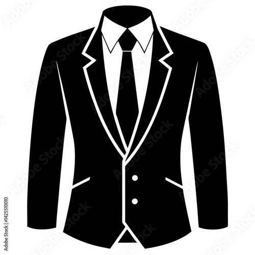 Business suit with white background 