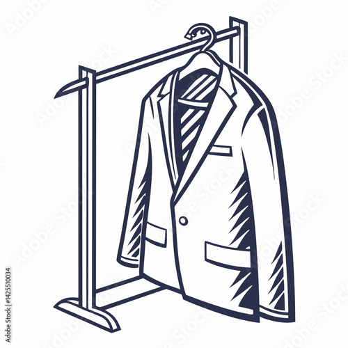 Business suit with white background 