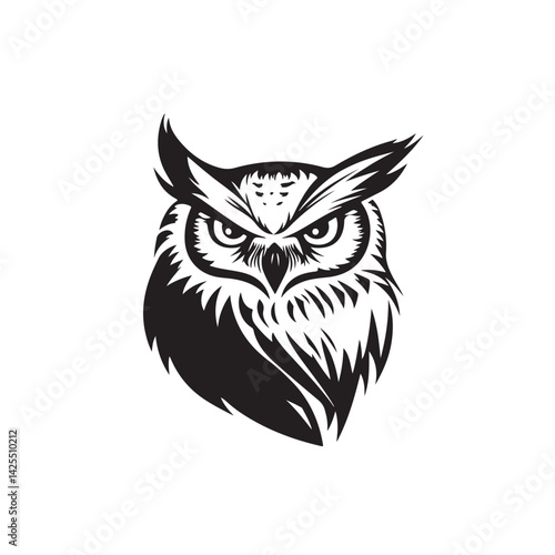 Wallpaper Mural Vector illustration of an owl with a unique and characterful look isolated on white background. Torontodigital.ca