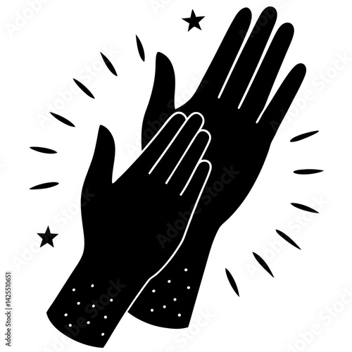 High five   with white background 