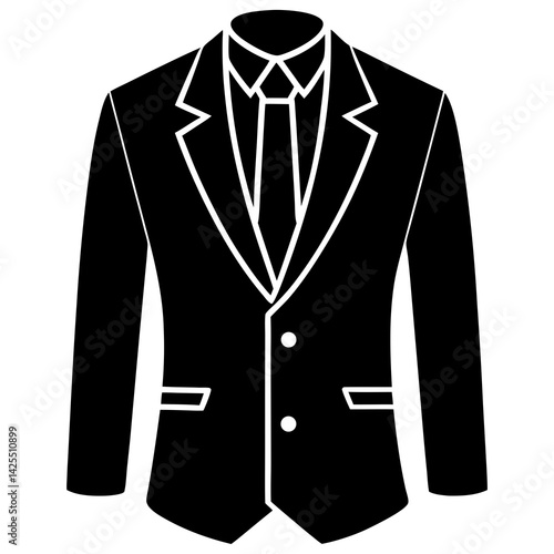 Business suit with white background 