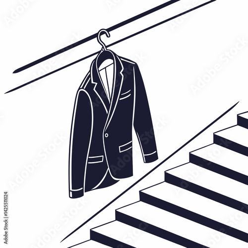 Business suit with white background 