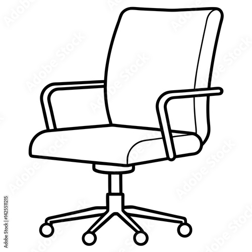 High-quality AI office chair design with white background, perfect for microstock, digital products, and commercial use.