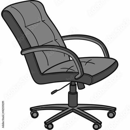 High-quality AI office chair design with white background, perfect for microstock, digital products, and commercial use.