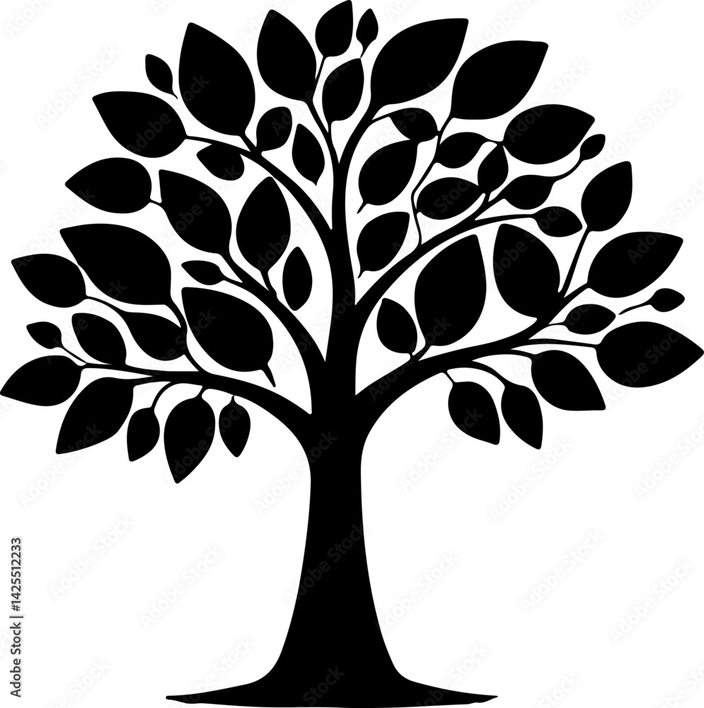 Obraz premium abstract tree with leaves