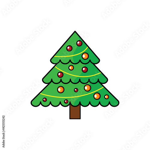 Wallpaper Mural Christmas Tree Icon Color Torontodigital.ca