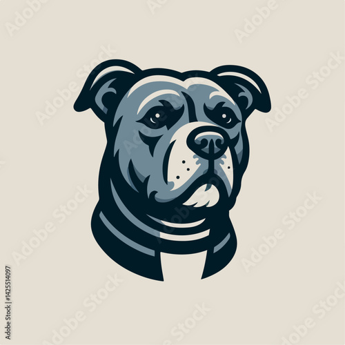pit bull dog vector illustration 