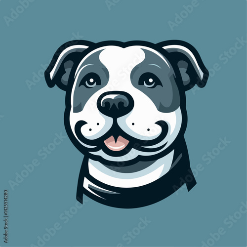 pit bull dog vector illustration 