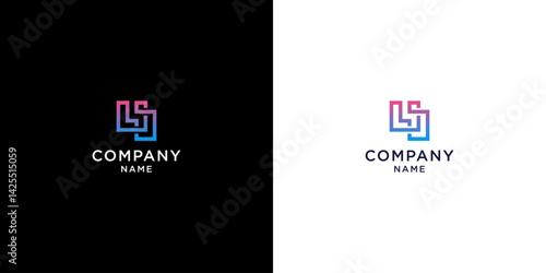 modern letter ls logo design