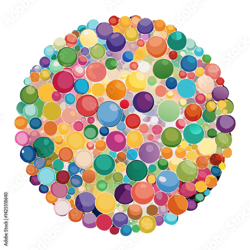 Playful Watercolor Dots in Multicolor. Perfect for: Children's Day, art workshops, playful design projects