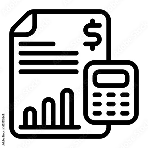 Budget Oversight Line Icon