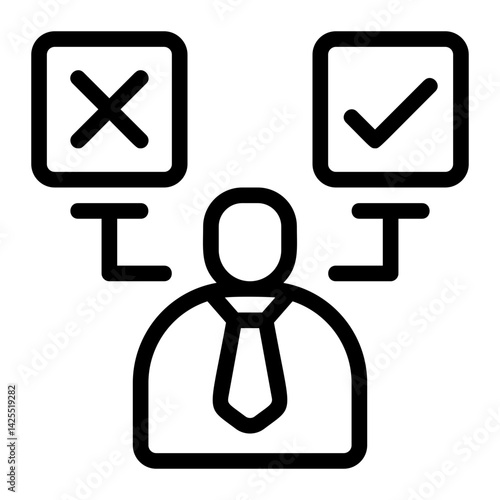 Decision Maker Line Icon