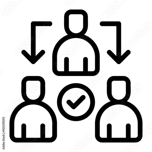 Delegation Line Icon