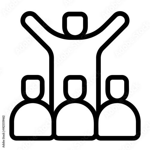 Persuasive Leadership Line Icon