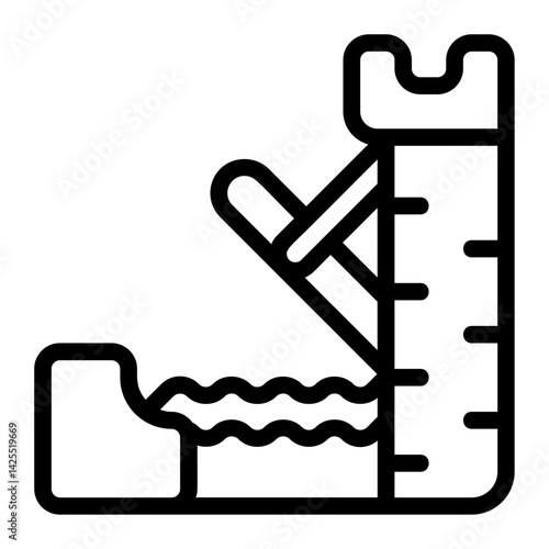 Castle moat Line Icon