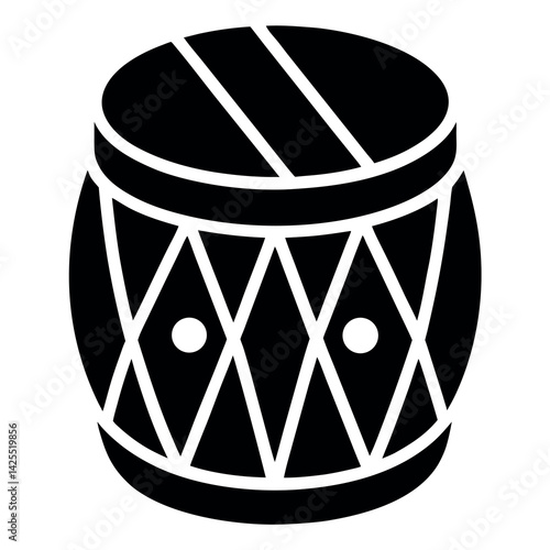 Drum stencil icon beautiful elements icon 