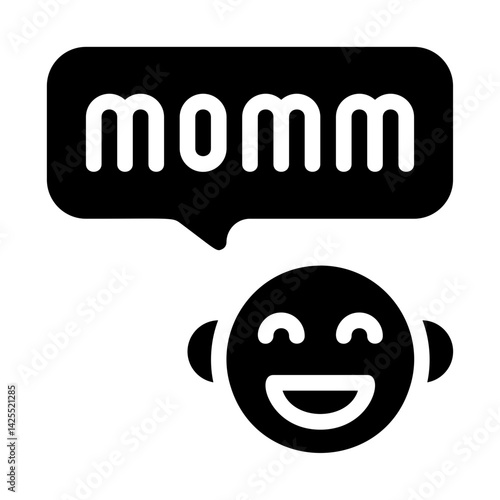Baby’s First Words Solid Icon