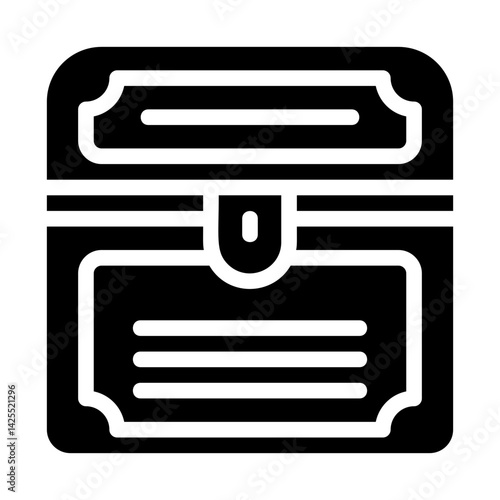 Ancient chest Solid Icon