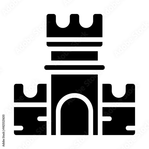 Feudal tower Solid Icon