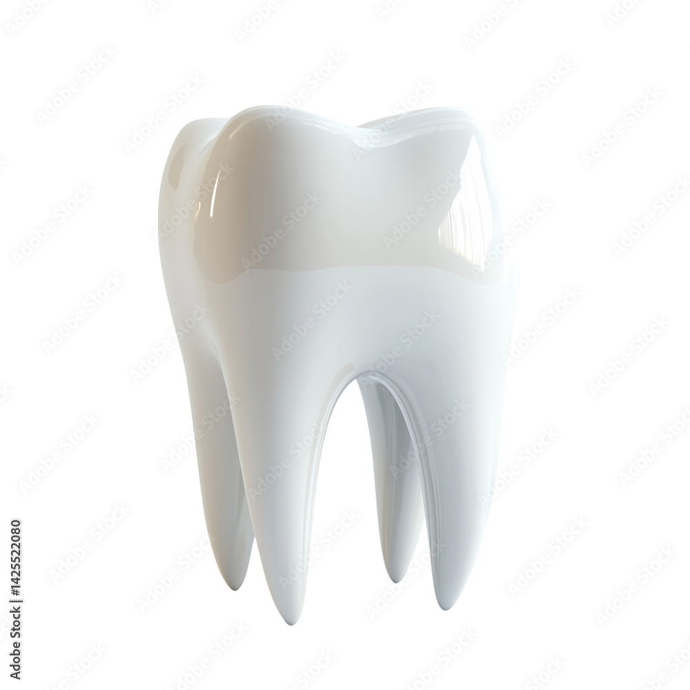 Realistic white tooth model isolated on transparent Realistic white tooth model isolated on transparent