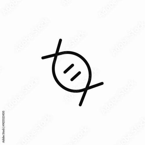 dna gene helix icon sign vector