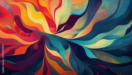 Wallpaper Mural Vibrant Color Explosion from an Aerial Perspective A Mesmerizing Abstraction of the World Below, Swirling in a Kaleidoscope of Hues. Torontodigital.ca