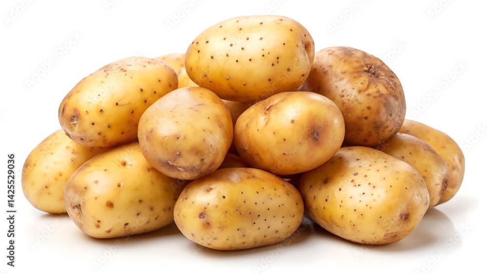 Potatoes for bake isolated on white background Potatoes for bake isolated on white background