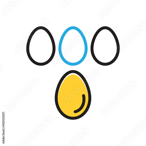 Multi color icon for particularly