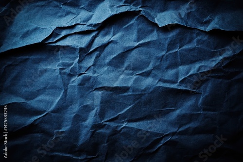 Wallpaper Mural Dark Crumpled Blue Paper Texture Torontodigital.ca