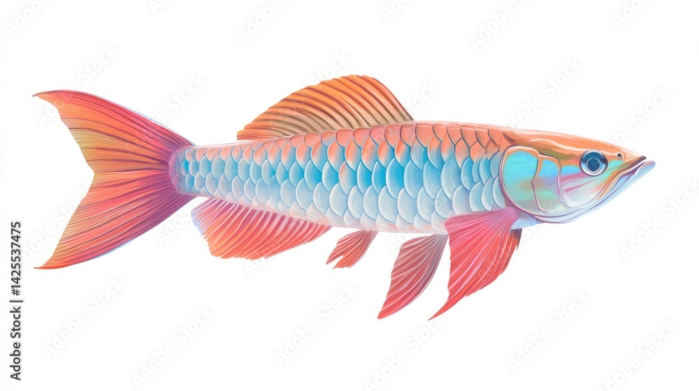 Fototapeta premium Vibrant fish illustration
