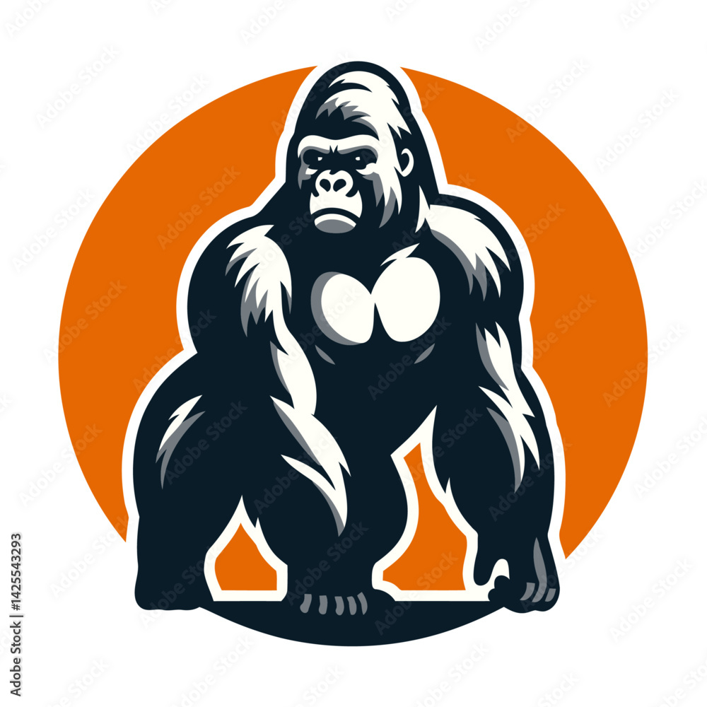 Gorilla vector and illustration isolated on white background. Gorilla vector and illustration isolated on white background.