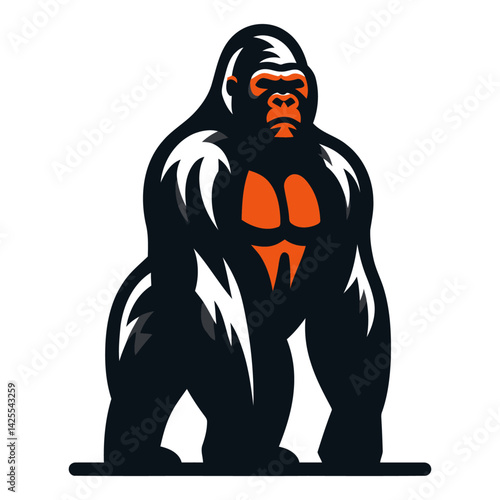 Wallpaper Mural Gorilla vector and illustration isolated on white background. Torontodigital.ca
