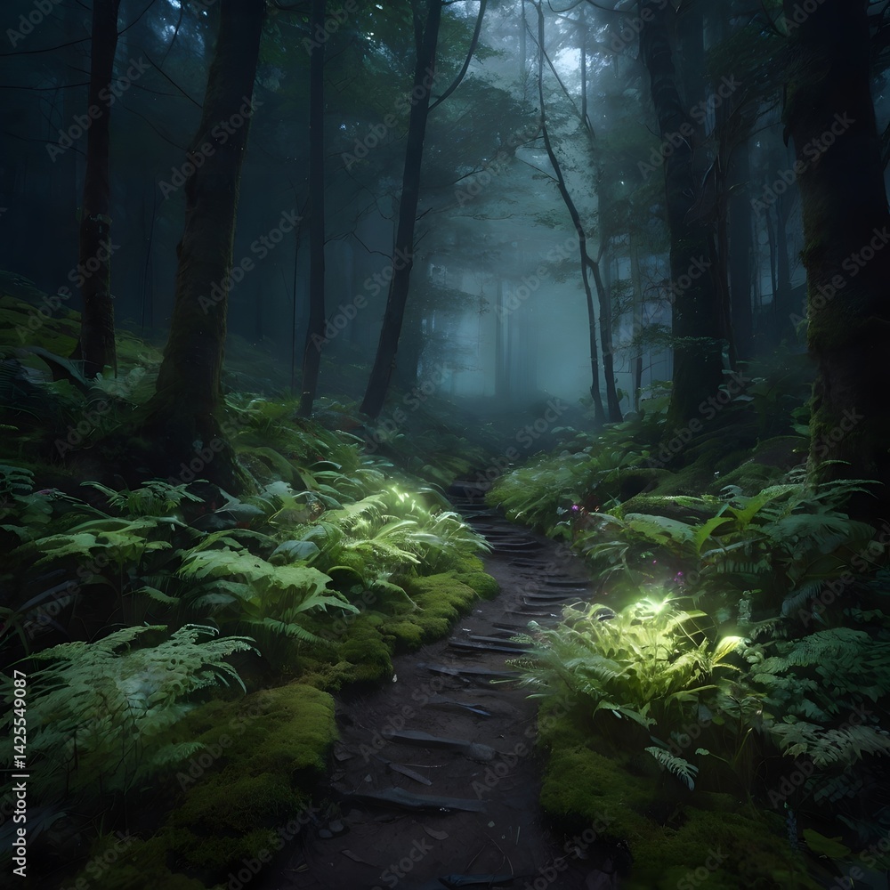 Obraz premium Fantasy Forest Path